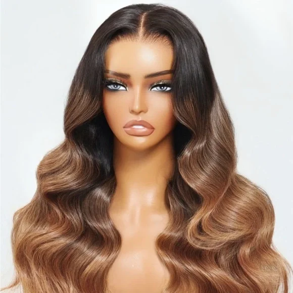 18 INCH HUMAN HAIR CLOSURE OMBRÉ COLOR (NOT A FULL WIG) - Picture 2 of 5